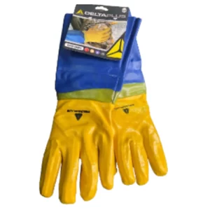 GUANTE DE NITRILO DELTA AMARILLO-AZUL